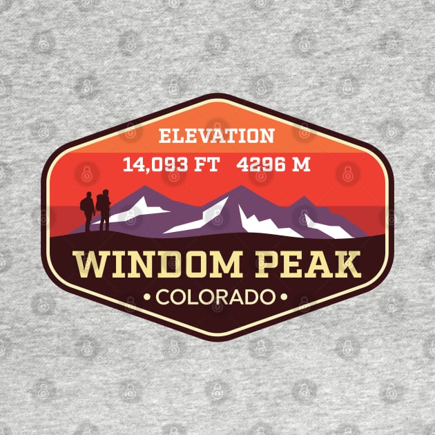 Windom Peak Colorado - 14ers Mountain Climbing Badge by TGKelly